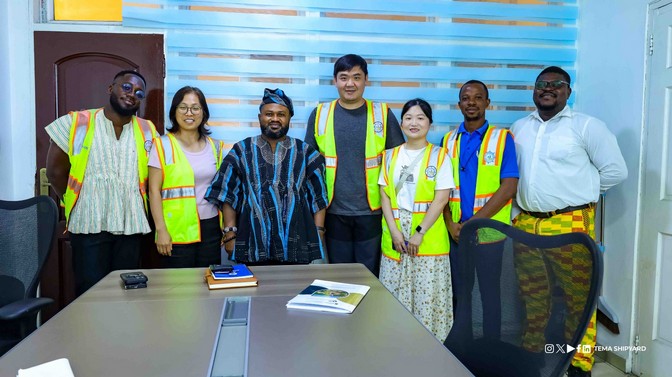 Shanghai Maritime University delegation, Tema Shipyard, June 2026